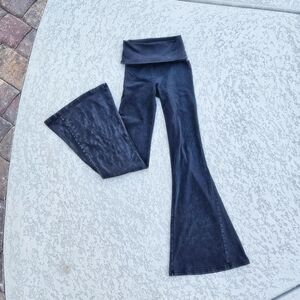 Stone Washed Bell Bottom Pants